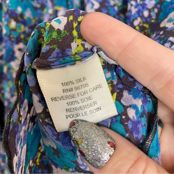 Rebecca Taylor Silk Floral Peasant Blouse - Picture 11 of 12